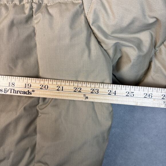 VTG Eddie Bauer Goose Down Jacket Men's XL Tall Beige Tan Corduroy 80s USA Made - Picture 7 of 10